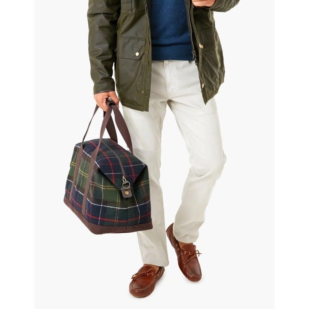 Barbour Classic Tartan Plaid Cree Holdall Duffel Bag NWT - Picture 3 of 9